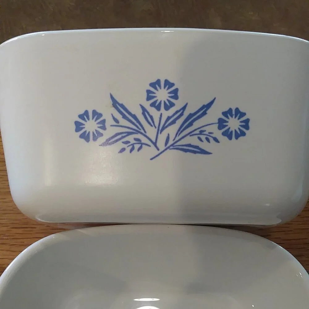 Set of 2 Corning Ware Blue Cornflower 2 3/4 cup casserole dish